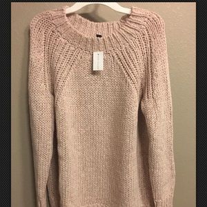 NWT $85 Ann Taylor soft pink knit sweater medium